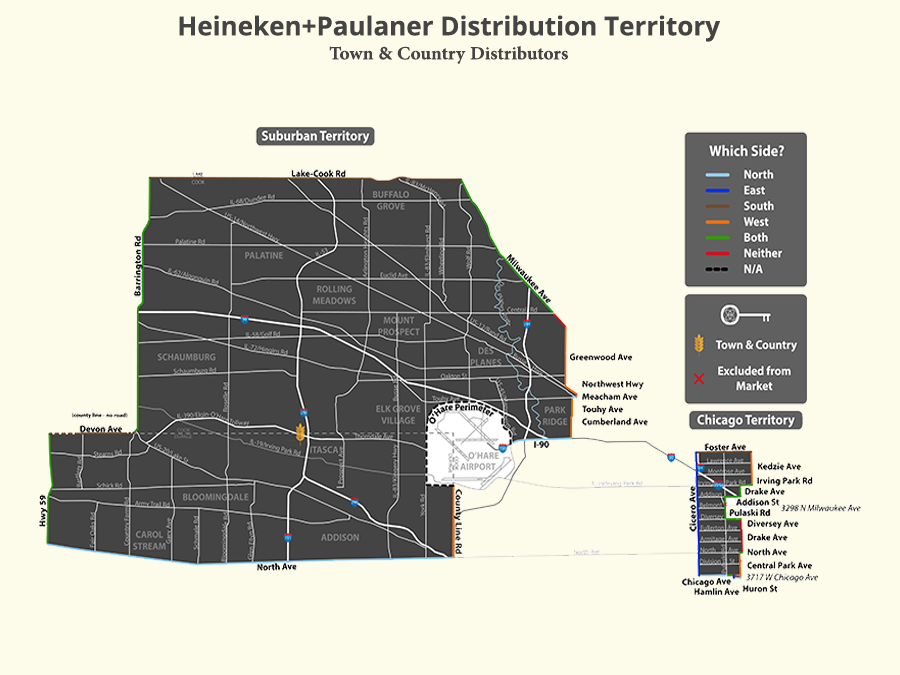 T&C's Distribution Area